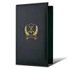 Patterned leather like menu cover