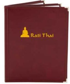 Solid cover café menu cover