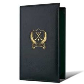 Patterned leather like menu cover