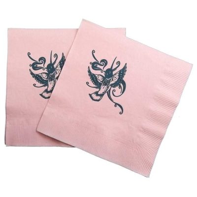 Custom 2-ply beverage napkins with personalized logo for restaurants, bars, and events