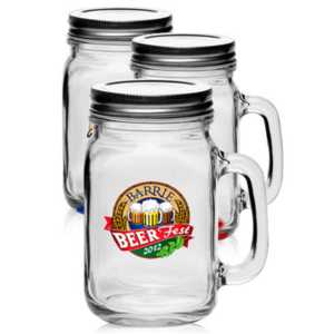 16 oz Mason jars with handle